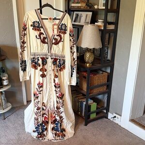 Floral Embroidered Maxi Dress